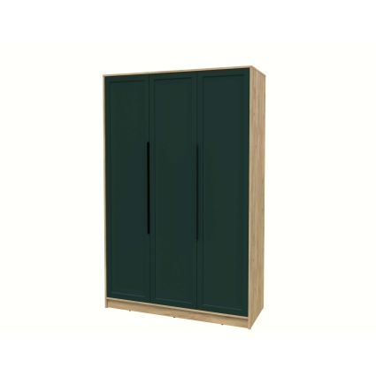 Шкаф распашной Тренд КТ-Ш3 (Дуб золотой ЛДСП/ Изумруд ЛМДФ) Ш1360 В2128 Г547 Шкаф распашной Тренд КТ-Ш3 (Дуб золотой ЛДСП/ Изумруд ЛМДФ) Ш1360 В2128 Г547